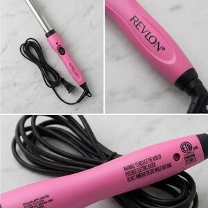 Revlon Hot Pink Curling Iron with Silver Barrel